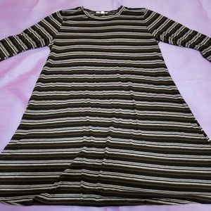 Striped Olive tunic dress